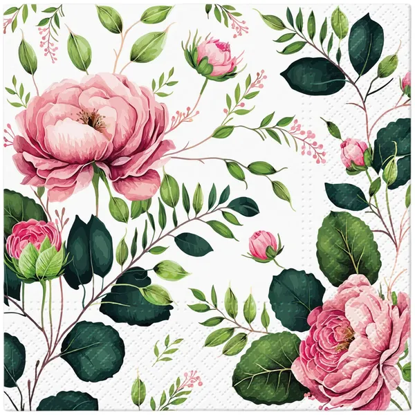 Salvetes Paw Noble Roses 33x33cm SS26