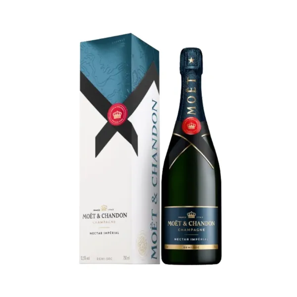Šampanietis Moet & Chandon Nectar Chardonnay, Pinot Noir,Pinot Meunier pussausais 12,5% 0,75l