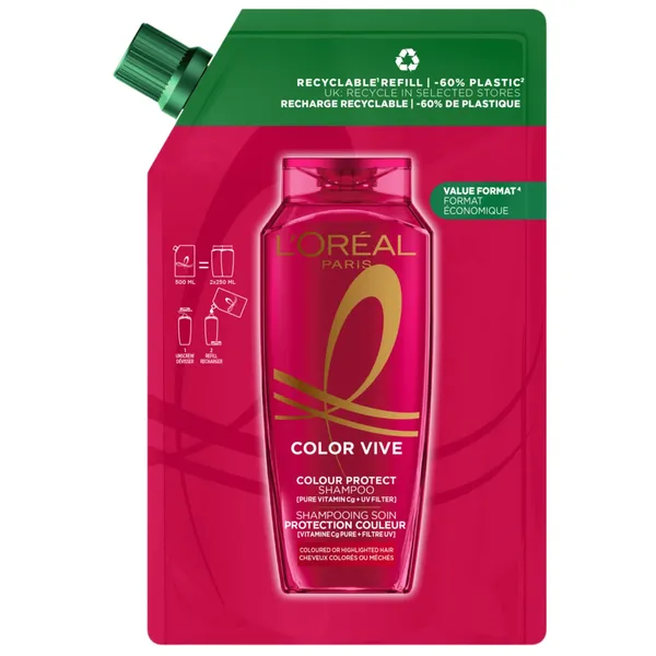Šampūns Loreal Paris Elseve Color Vive Refill 500ml
