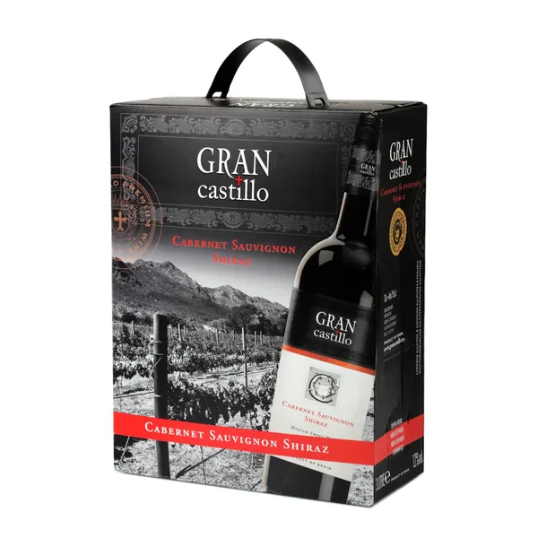 Sarkanvīns Gran Castillo Cabernet Sauvignon Shiraz pussalds 12% 3l