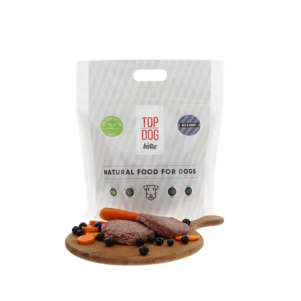 Sasaldēta suņu barība Top Dog Bistro liellops,trusis 1,6 kg