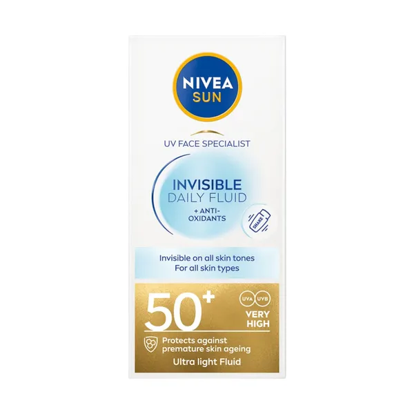 Saules aizsargfluīds Nivea Sun Invisible Daily Fluid SPF50+ 40ml