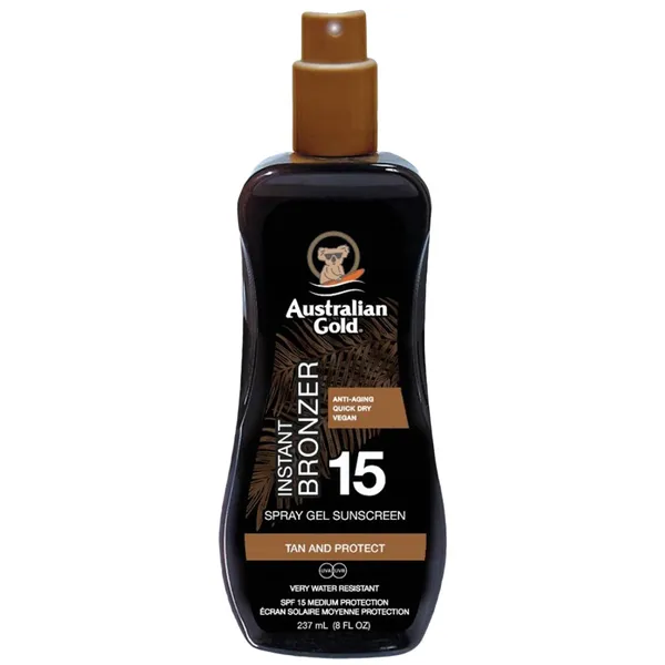 Saules aizsargsprejs Australian Golds ar bronzeri SPF 15 237ml
