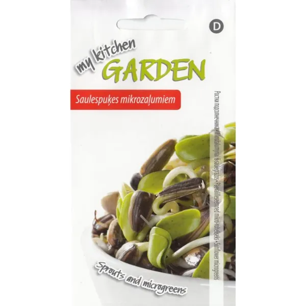 Saulespuķes dīgstiem Kurzemes sēklas