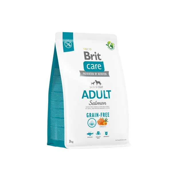 Sausā barība suņiem Brit Care Grain-free Adult ar lasi 3kg