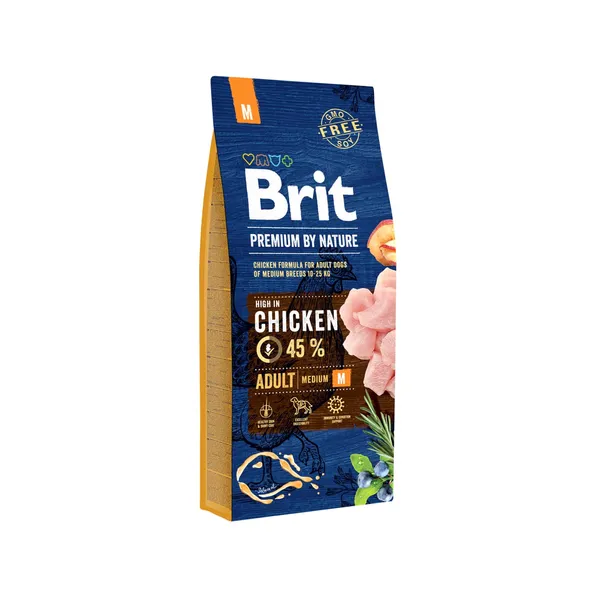 Sausā barība suņiem Brit Premium by Nature Adult M 15kg