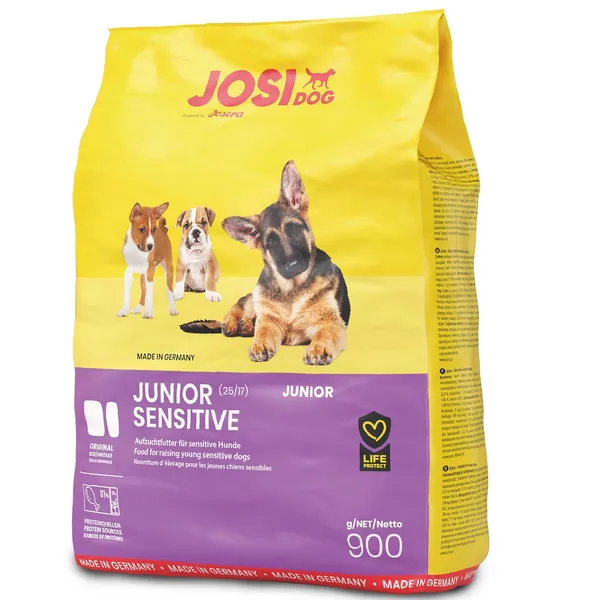 Sausā barība kucēniem JosiDog Junior Sensitive 900g