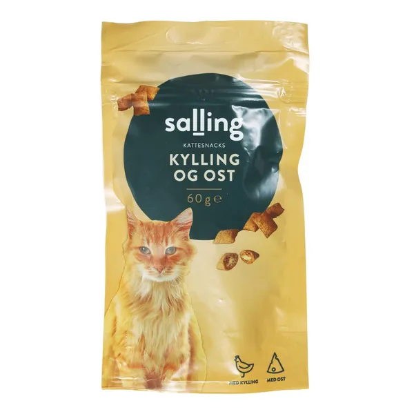 Sausā uzkoda kaķiem Salling ar vistu un sieru 60g