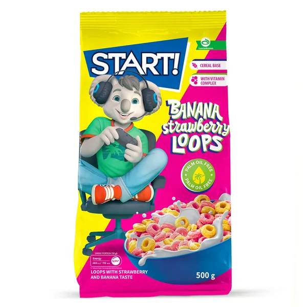 SAUSĀS BROKASTIS START BANĀNU UN ZEMEŅU GREDZENTIŅI 500G