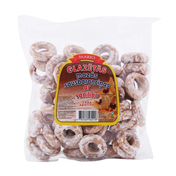Sausbaranciņas MARIO, ar vanilīnu, glazētās, 250g