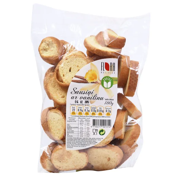 Sausiņi ar vanilīnu FLORA 180g