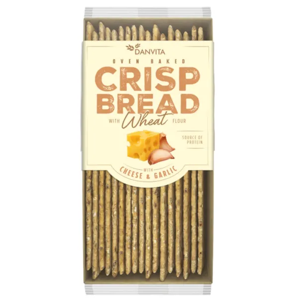 Sausmaizītes Danvita ar sieru, ķiplokiem 130g