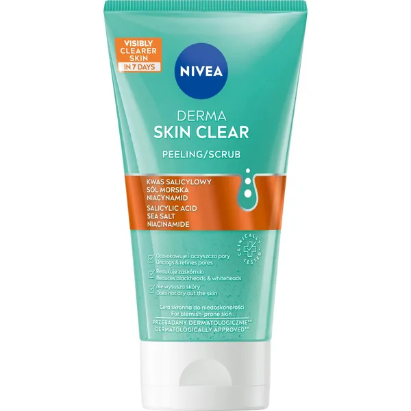 Sejas skrubis Nivea Derma Skin Clear ādai ar izsitumiem 150ml