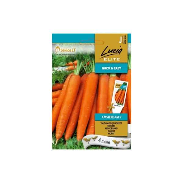Sēklas LUCIA ELITE Galda burkāni Amsterdammer 2 LE