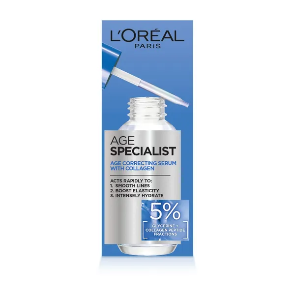 Serums Loreal Paris Age Specialist Collagen pretnovecošanās, ar Kolagēnu 30ml