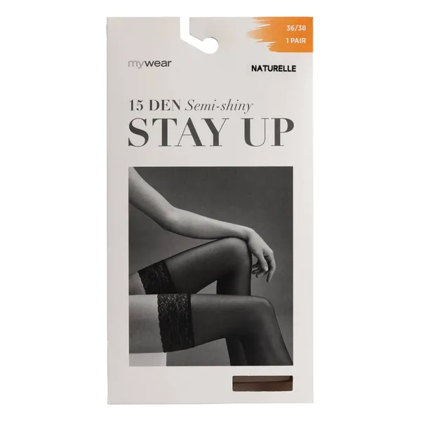 Sieviešu garās zeķes Mywear Stay Up 15Den Naturelle 2