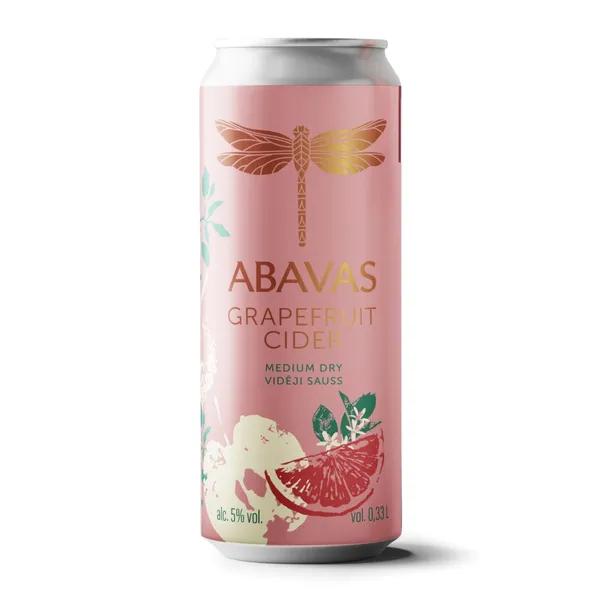 Sidrs Abavas ābolu-greipfrūta 5% 0,33l