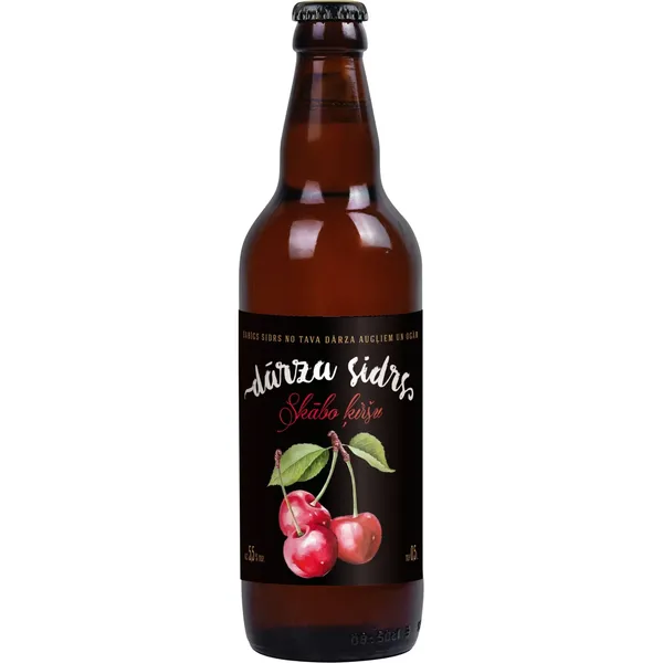 Sidrs Dārza ar skābo ķiršu garšu 5,5% 0,5l