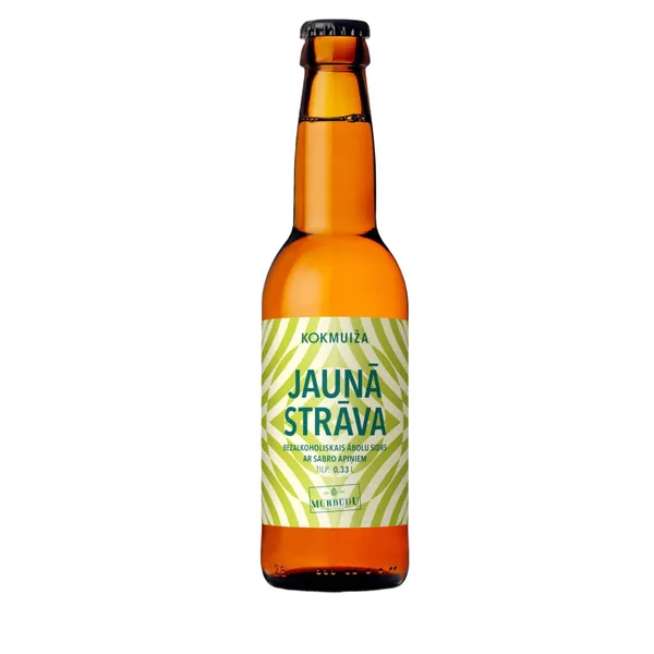 Sidrs Kokmuižas Jaunā strāva ar apiņiem bezalkoholisks 0,33L