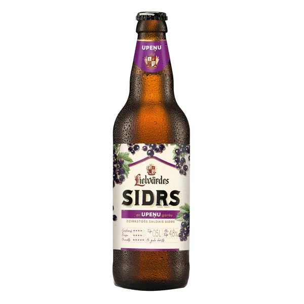 Sidrs LIELVĀRDES Upeņu 4,8% 0,5L st.D