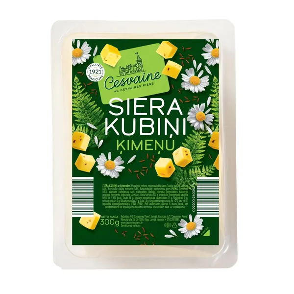 Siera kubiņi Cesvaines piens ar ķimenēm 300g