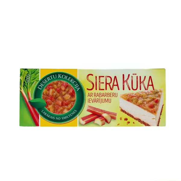 Siera kūka Smiltene ar rabarberiem 500g
