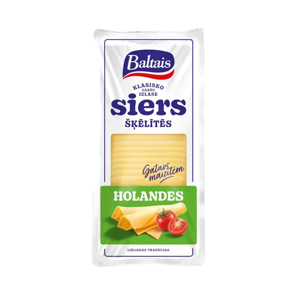 Siers holandes Baltais šķēlītēs 500g