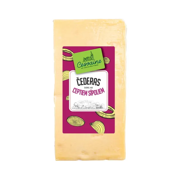 Siers Cesvaines Piens Čederas ar ceptiem sīpoliem kg