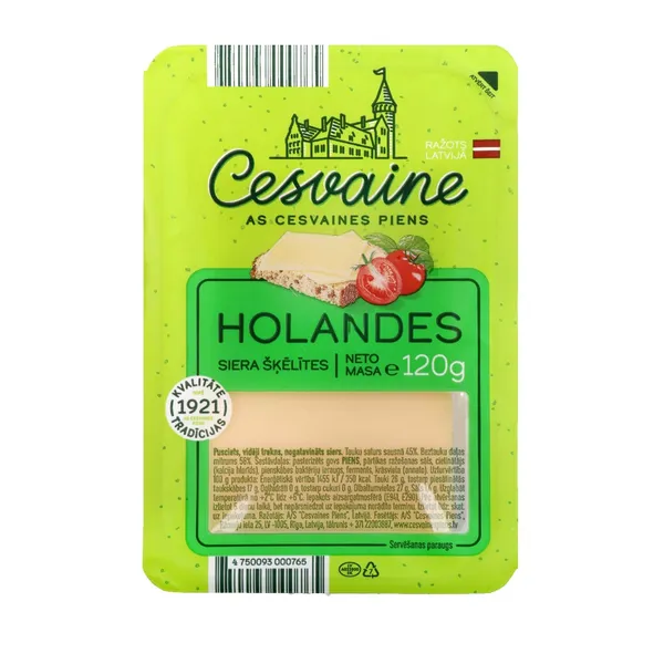 Siers Holandes šķēlītēs 120g, Cesvaine