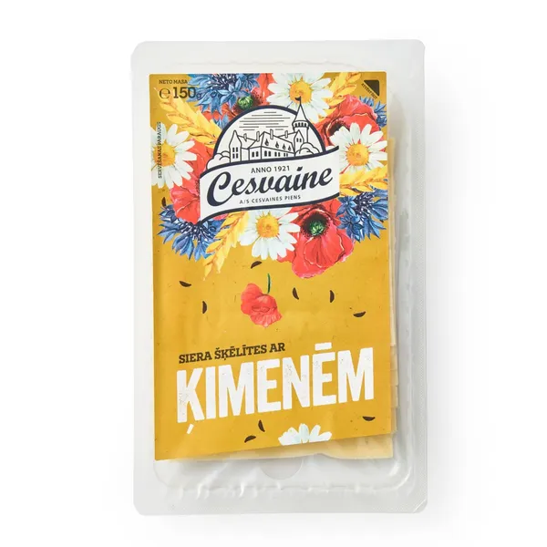 Siers Cesvaines piens ar ķimenēm šķēlītes 150g