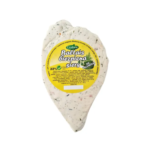 Siers Lazdona Baltais ar piedevām fasēts kg