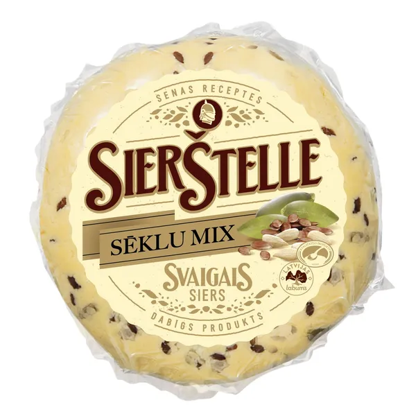 SIERŠTELLE Svaigais siers  ar sēklām 340g
