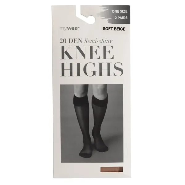Sieviešu pusgarās zeķes Mywear 2p 20D Soft Beige