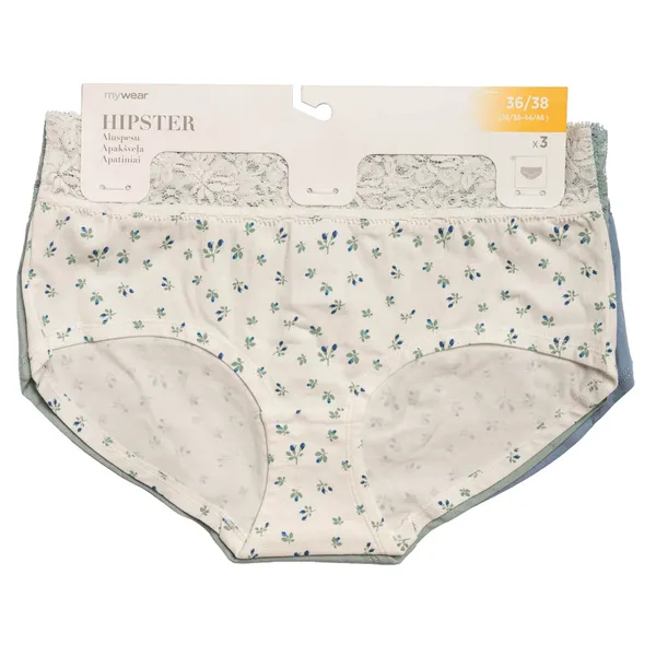 Sieviešu apakšbikses Hipster Elin 3pāri 36/38