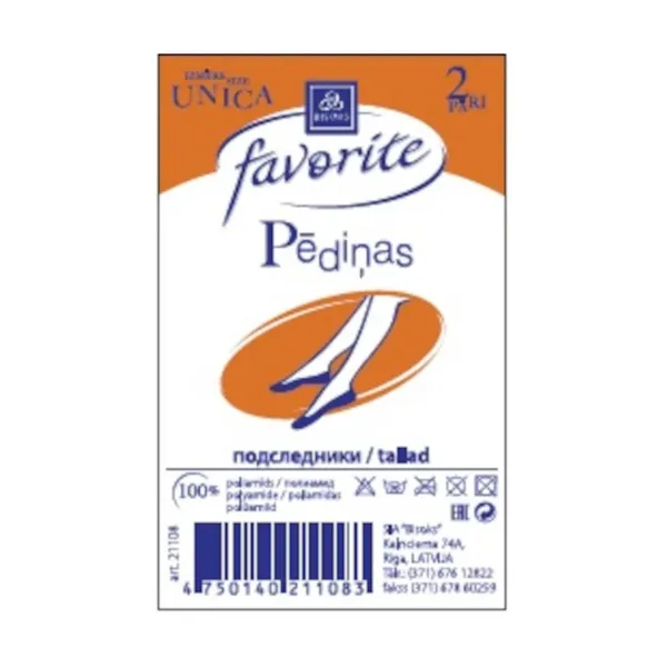 Sieviešu pēdiņas Favorite 20 den 2 pāri 21108 unica