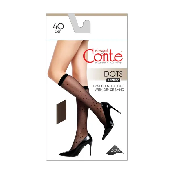 Sieviešu pusgarās zeķes Conte Dots Bronz uni 40d