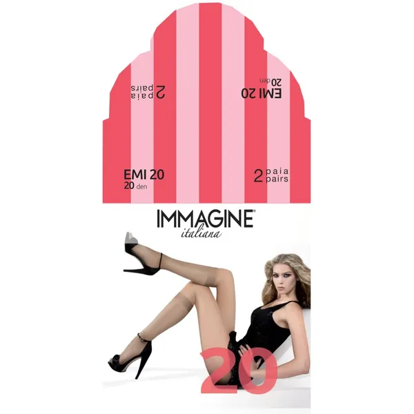 Sieviešu pusgarās zeķes Immagine emi 20d visone