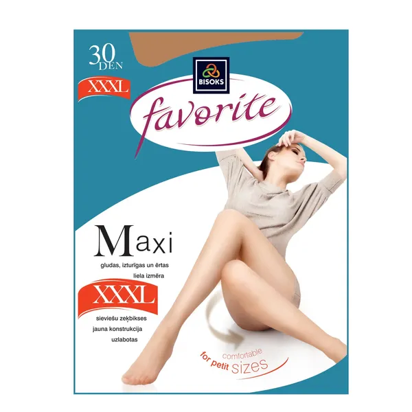Sieviešu zeķbikses Favorite maxi plakanā iepakojumā 30 den 41158 d.beig 9-10