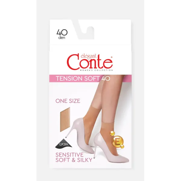 Sieviešu zeķes Conte Tension soft40 Nero uni 20d