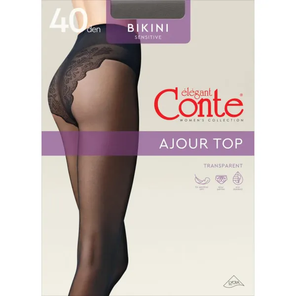 Sieviešu zeķubikses Conte Bikini 40 nero 2
