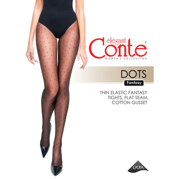 Sieviešu zeķubikses Conte Dots Chocolate 3 20d