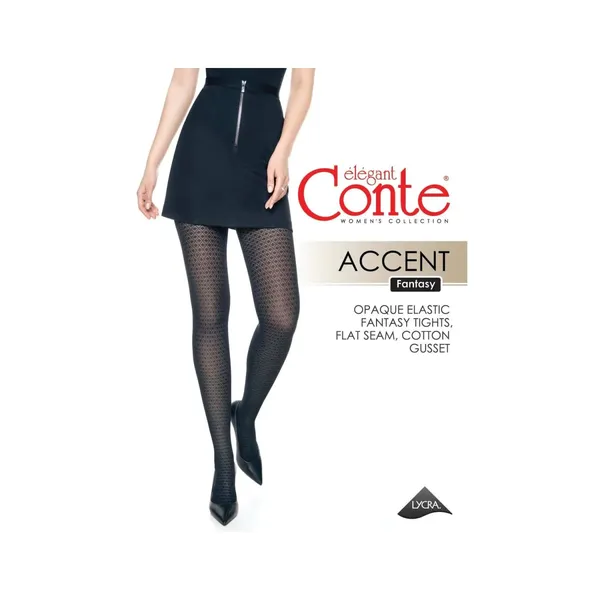 Sieviešu zeķubikses Conte Fantasy Accent nero 3