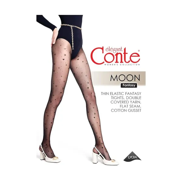 Sieviešu zeķubikses Conte Fantasy Moon Nero 2 20d