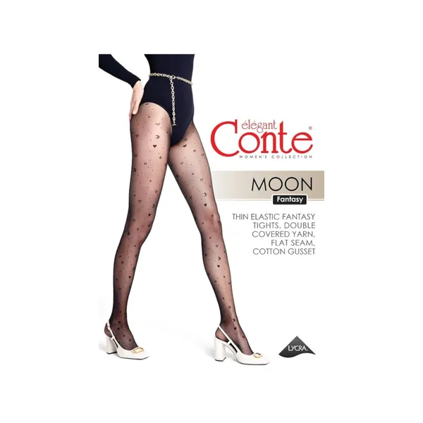 Sieviešu zeķubikses Conte Fantasy Moon Nero 4 20d