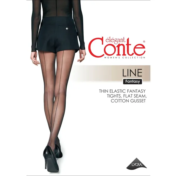 Sieviešu zeķubikses Conte Line Nero 2 20d