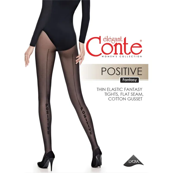 Sieviešu zeķubikses Conte Positive Nero 4 20d