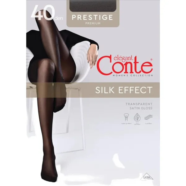 Sieviešu zeķubikses Conte Prestige 40 mocca 2