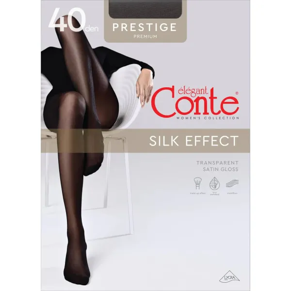 Sieviešu zeķubikses Conte Prestige 40 nero 4