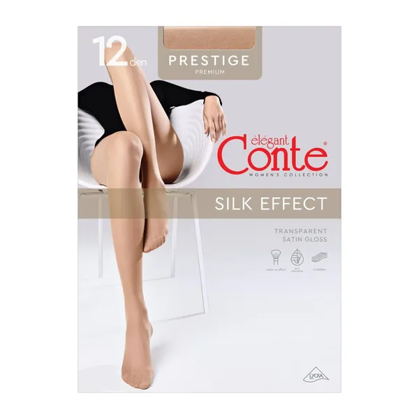 Sieviešu zeķubikses Conte Prestige12 Beige 4 12d