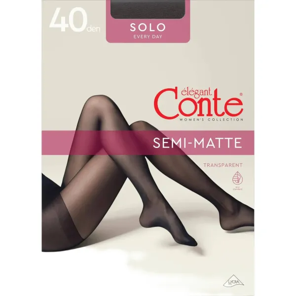 Sieviešu zeķubikses Conte Solo40 Mocca 2 40d